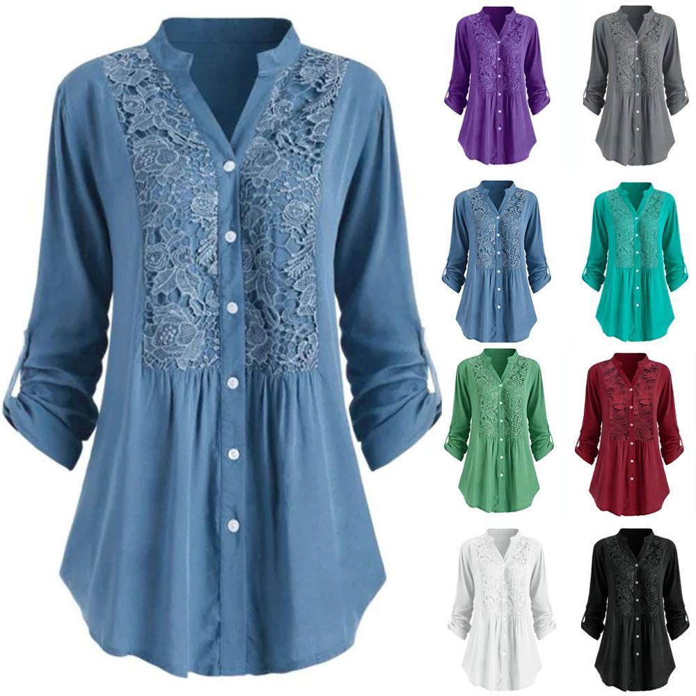 Sara – Chemise en dentelle avec panneau en dentelle