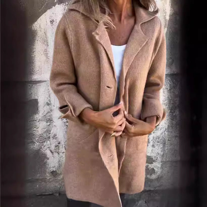 Tracy – Cardigan Long à Poches Style Décontracté pour Femmes