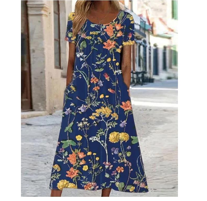 Amelia – Robe Ample à Imprimé Floral Décontracté