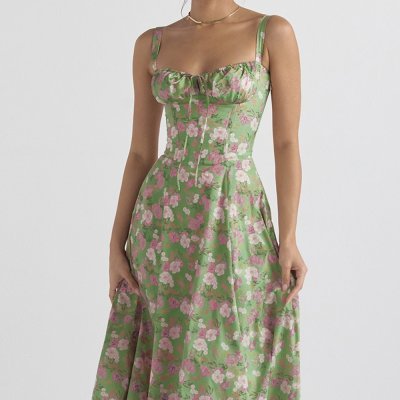 Rachael – Robe Longue Ajustée avec Dos Nu
