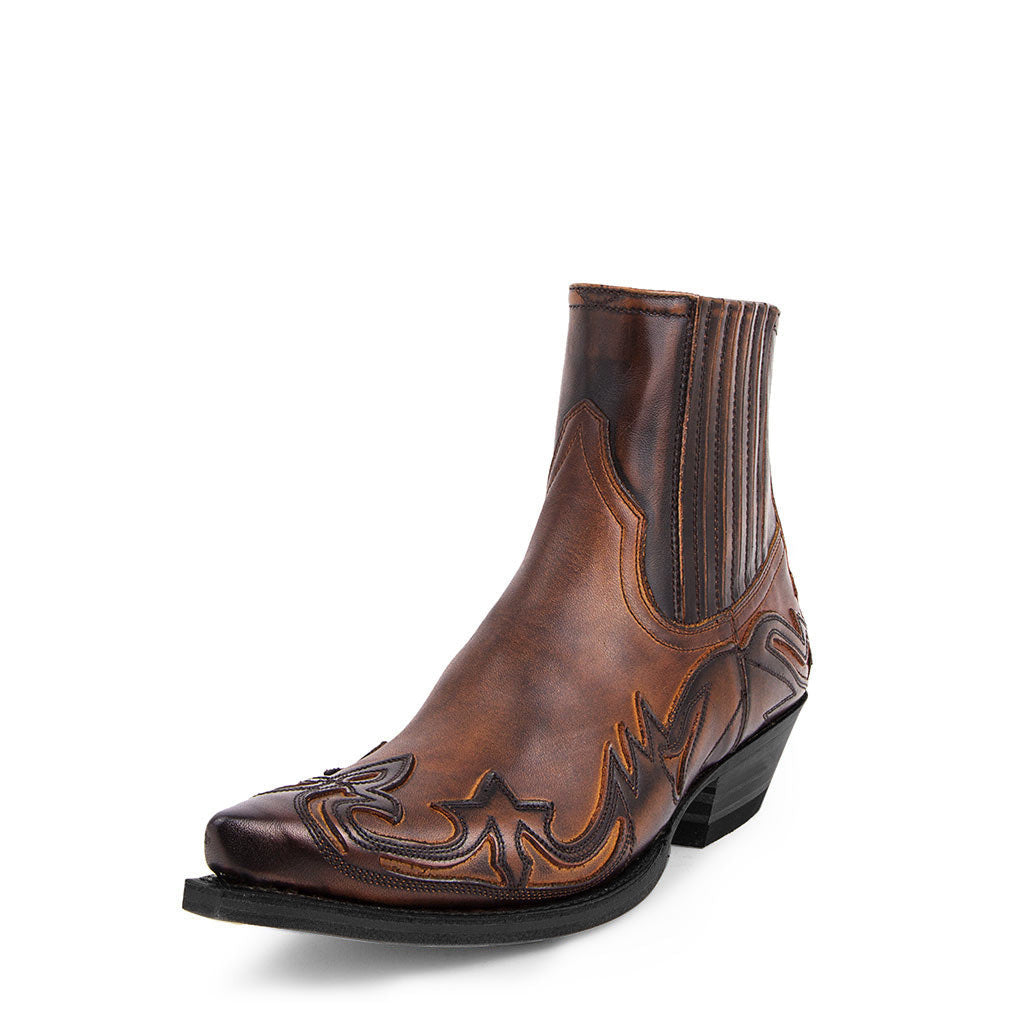 Lucy – Bottes de Cowboy Martin en Couleur Frottee Neutre