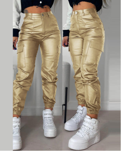 Karen – Pantalon Skinny avec Poches et Plis Zippés