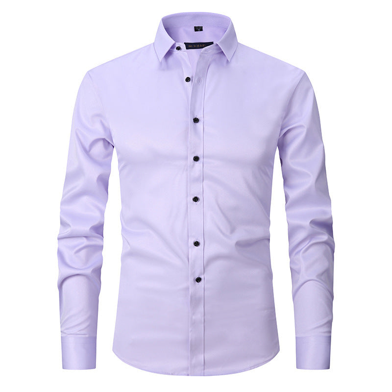 Kirk – Chemise Slim Fit à Manches Longues et Couleur Unie