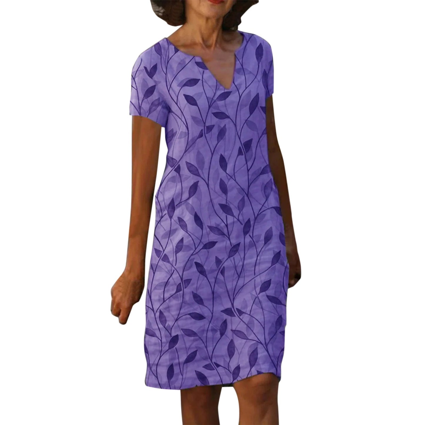 Pamela – Robe Ample à Imprimé Lin et Coton