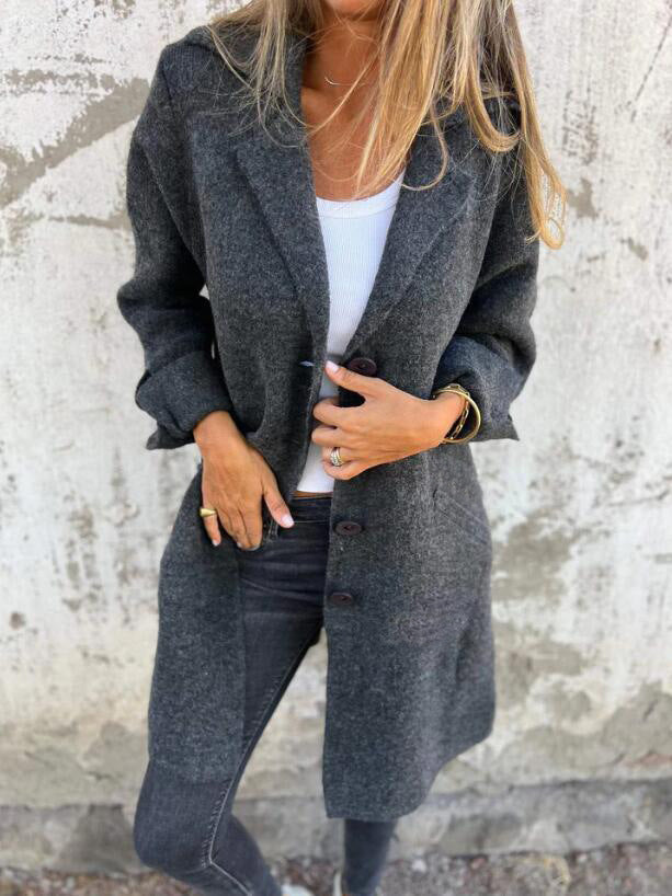 Tracy – Cardigan Long à Poches Style Décontracté pour Femmes