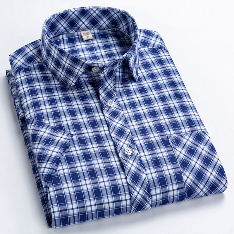 Steve – Chemise décontractée à col boutonné pour homme à manches courtes