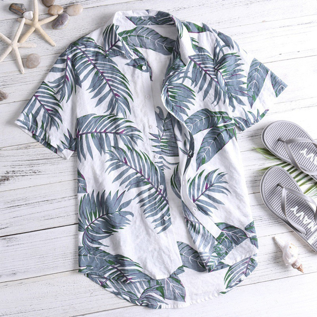 Donald – Chemise à motif vacances à la plage pour hommes