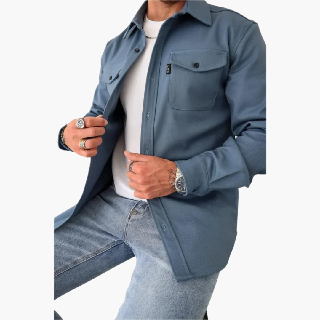 Surchemise Style Veste à Boutons pour Homme – Élégance Décontractée et Polyvalente