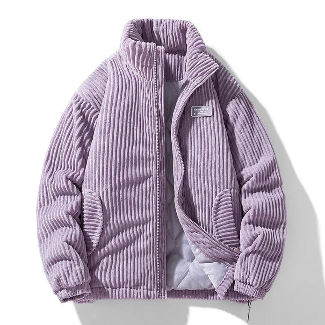 Veste en velours côtelé style urbain pour homme, idéale automne hiver