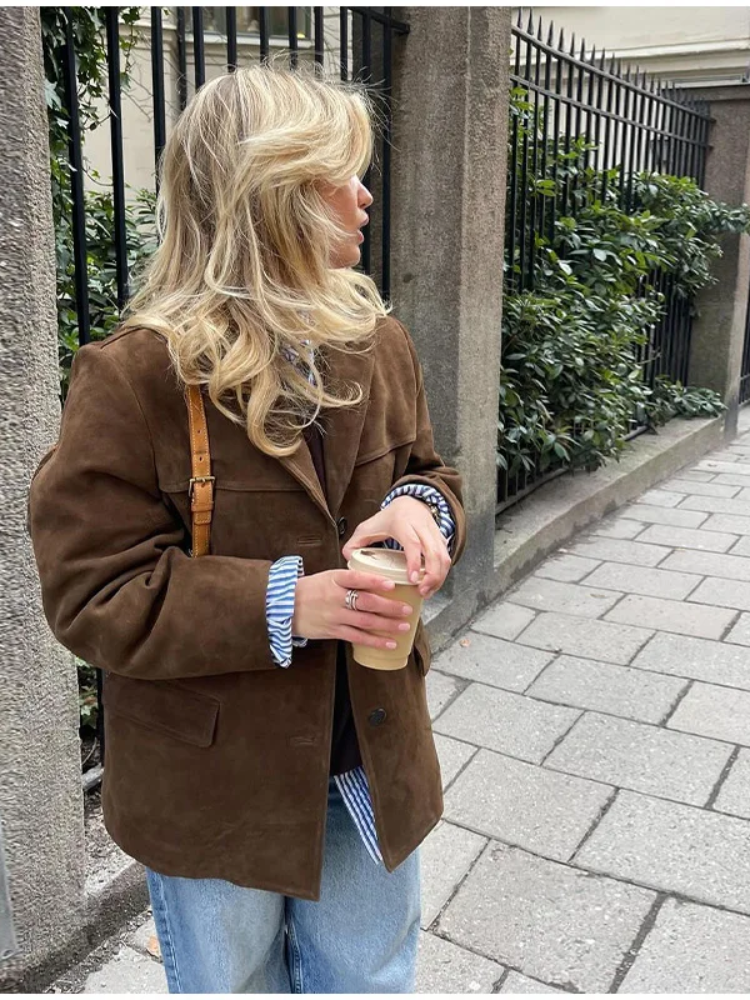 Manteau trench oversize style élégant pour femme – Idéal automne et hiver