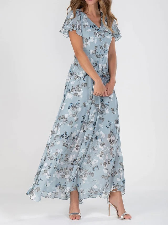 Esme – Robe Imprimée avec Taille Cintrée