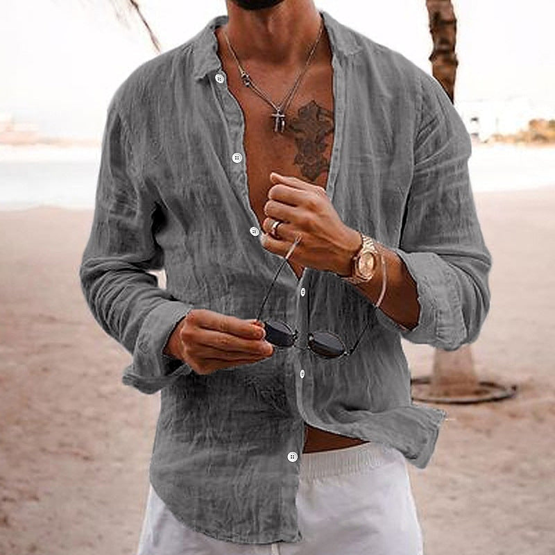 Benjamin – Chemise Décontractée en Coton et Lin