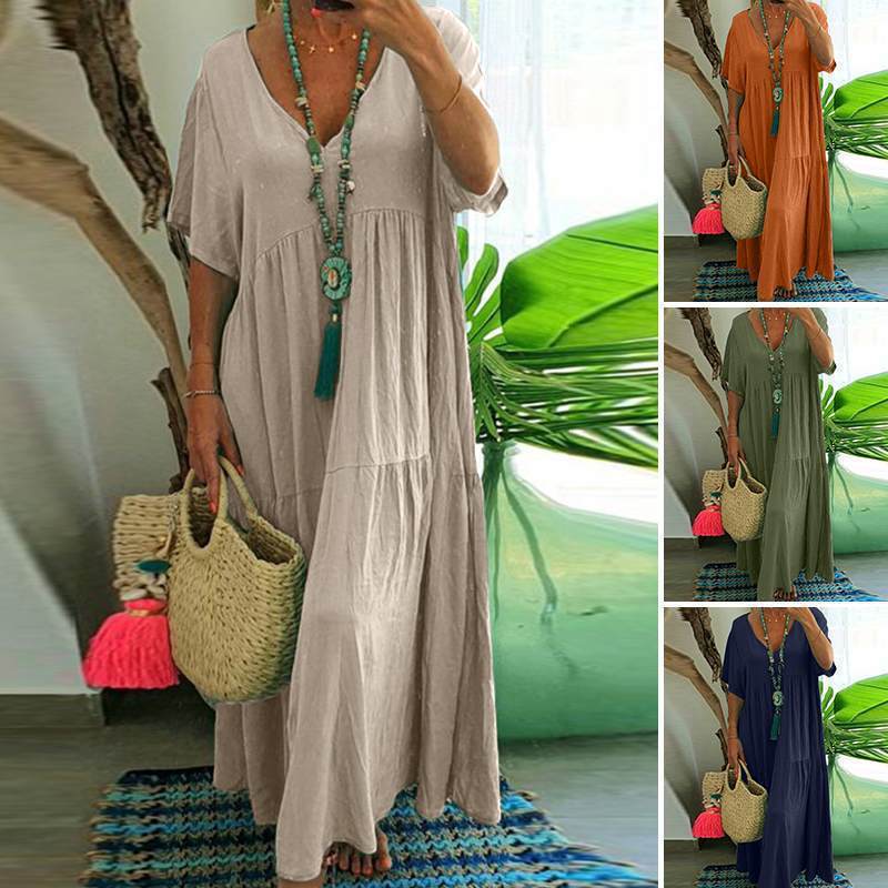 Julie – Robe Ample Multi-Couleurs Grande Taille
