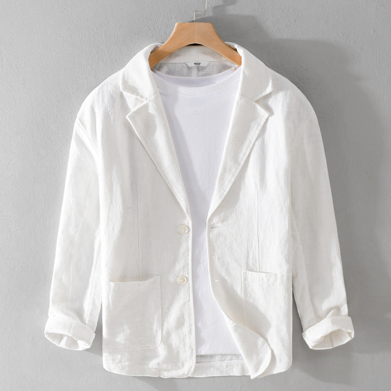 James – Veste de Costume Décontractée à Manches Courtes Rayées