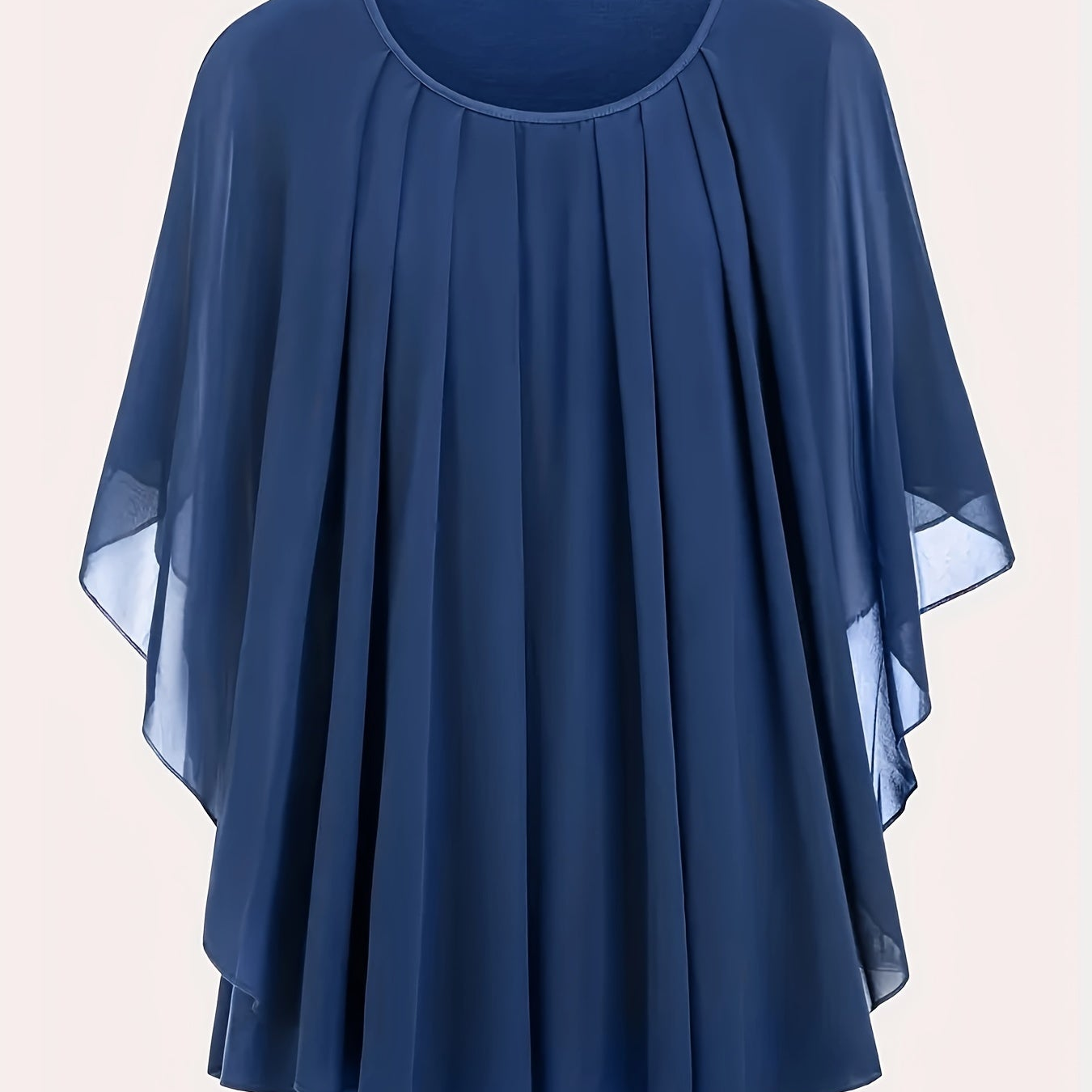 Blouse cape élégante femme grande taille style soirée ample