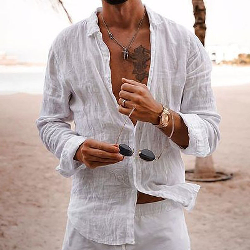 Benjamin – Chemise Décontractée en Coton et Lin