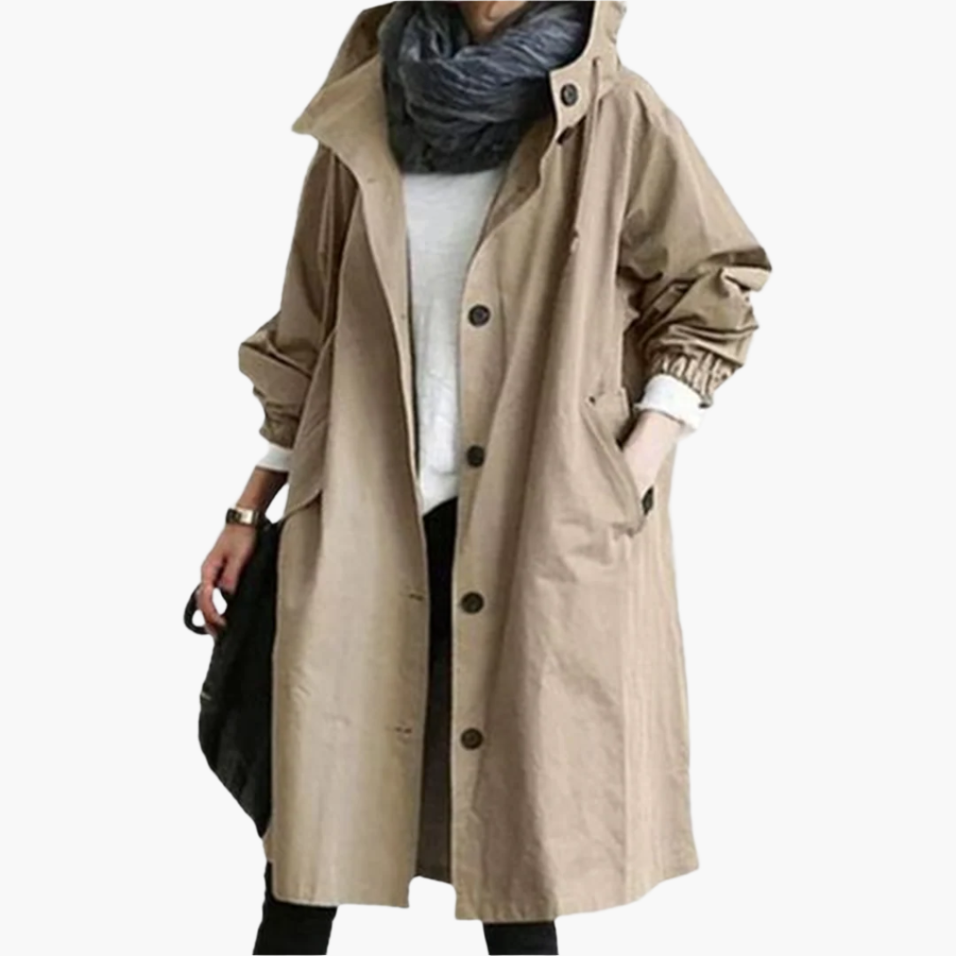 Manteau Long Imperméable Femme Style Urbain Élégant et Fonctionnel