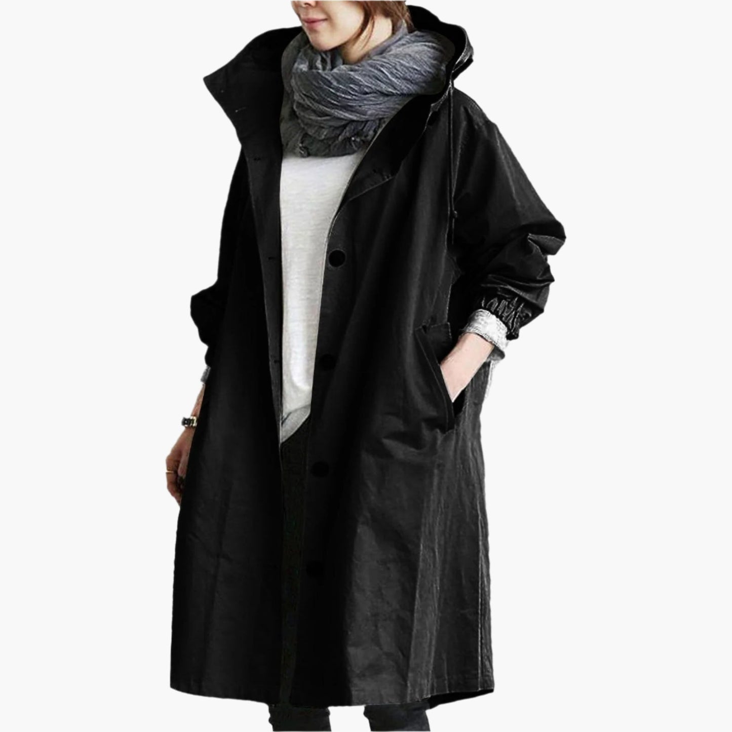 Manteau Long Imperméable Femme Style Urbain Élégant et Fonctionnel