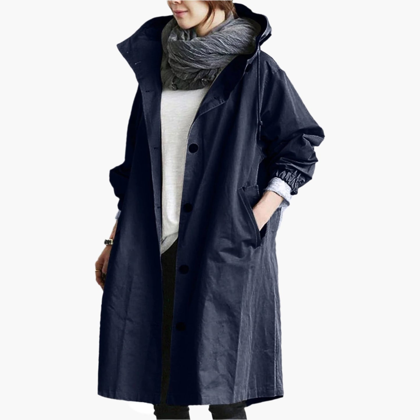 Manteau Long Imperméable Femme Style Urbain Élégant et Fonctionnel