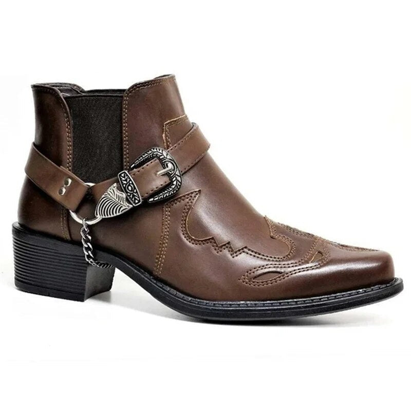 Isaac – Bottes en motard style cowboy