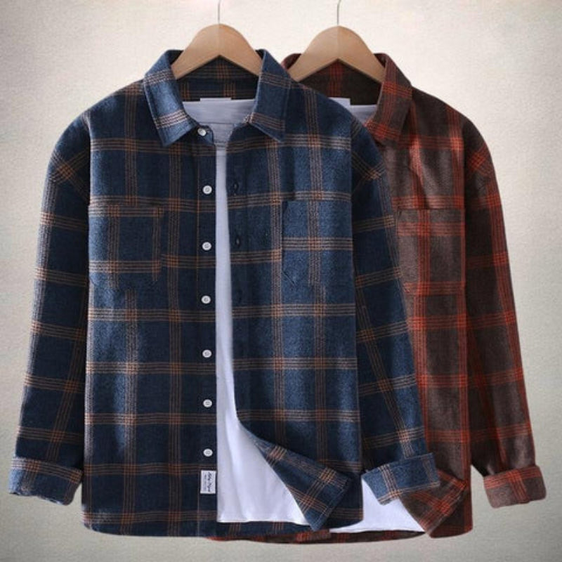 Chemise à carreaux décontractée pour homme – Style classique et polyvalent