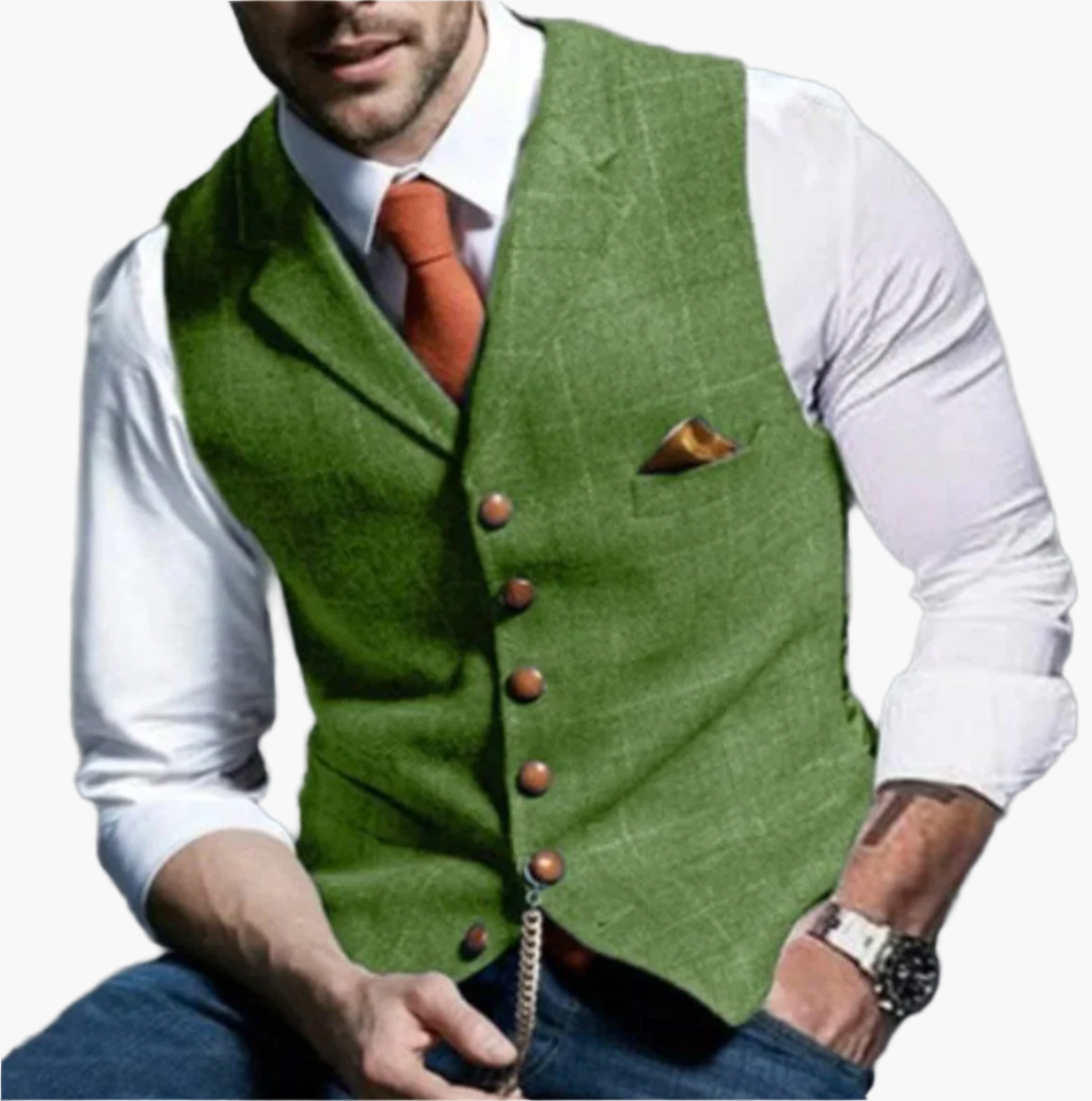 Gilet homme élégant vintage style gentleman – Idéal affaires et occasions spéciales