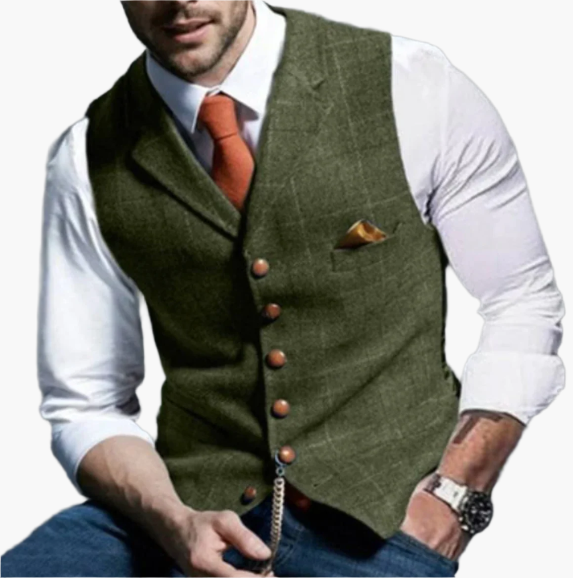 Gilet homme élégant vintage style gentleman – Idéal affaires et occasions spéciales