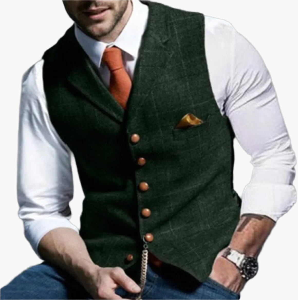 Gilet homme élégant vintage style gentleman – Idéal affaires et occasions spéciales