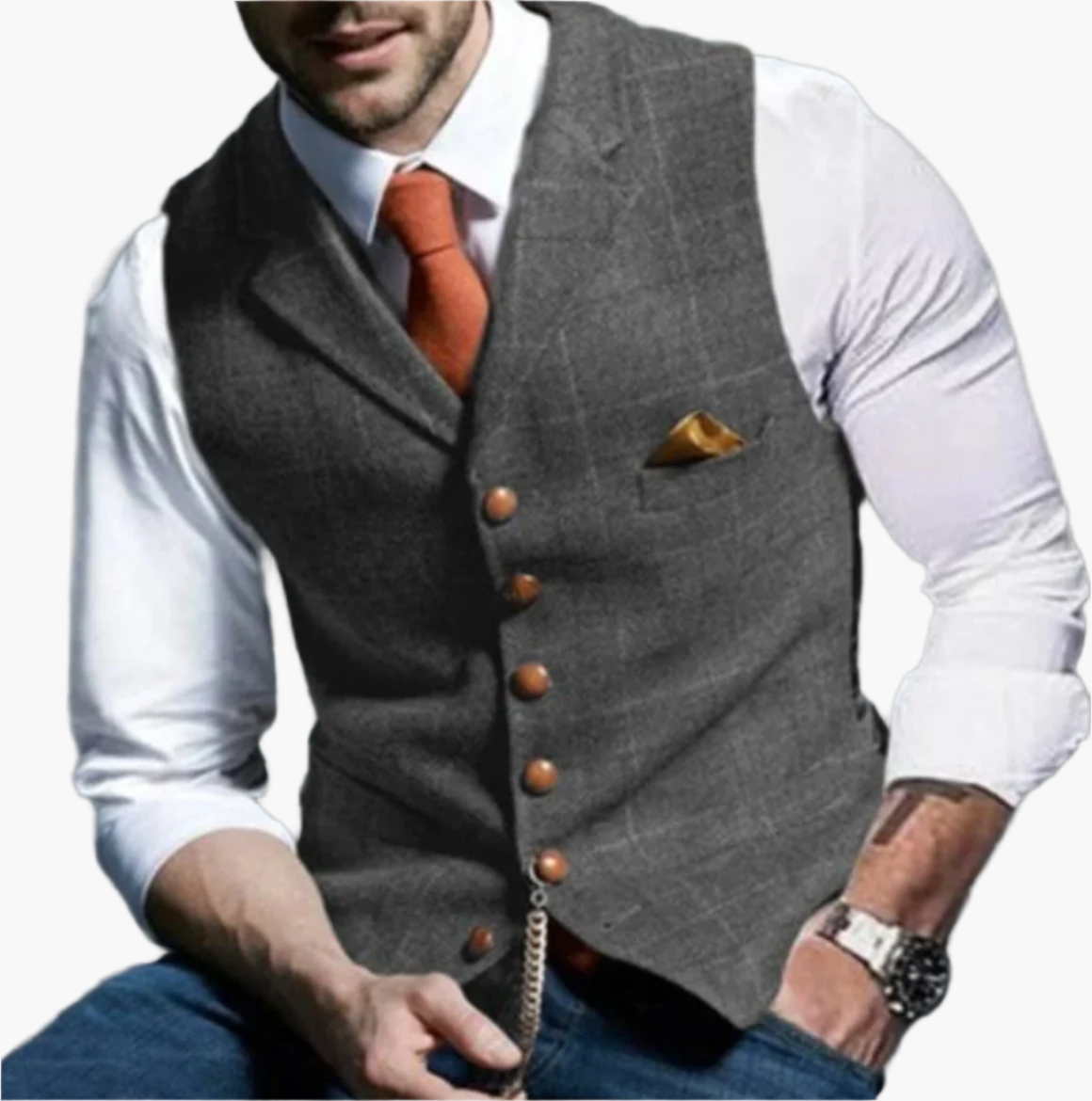 Gilet homme élégant vintage style gentleman – Idéal affaires et occasions spéciales