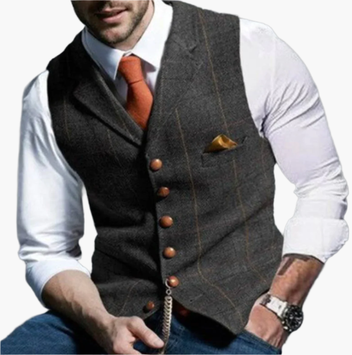 Gilet homme élégant vintage style gentleman – Idéal affaires et occasions spéciales