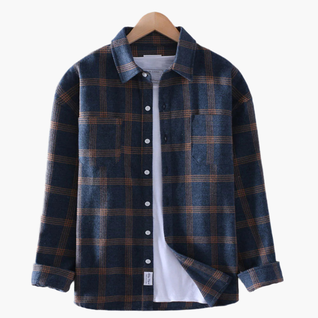 Chemise à carreaux décontractée pour homme – Style classique et polyvalent