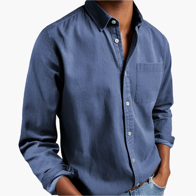 Chemise Casual Boutonnée Homme – Style Intemporel Polyvalent
