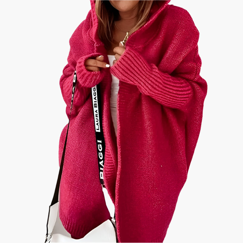 Cardigan Femme Décontracté à Capuche Style Cocooning, Idéal pour l’Automne et l’Hiver