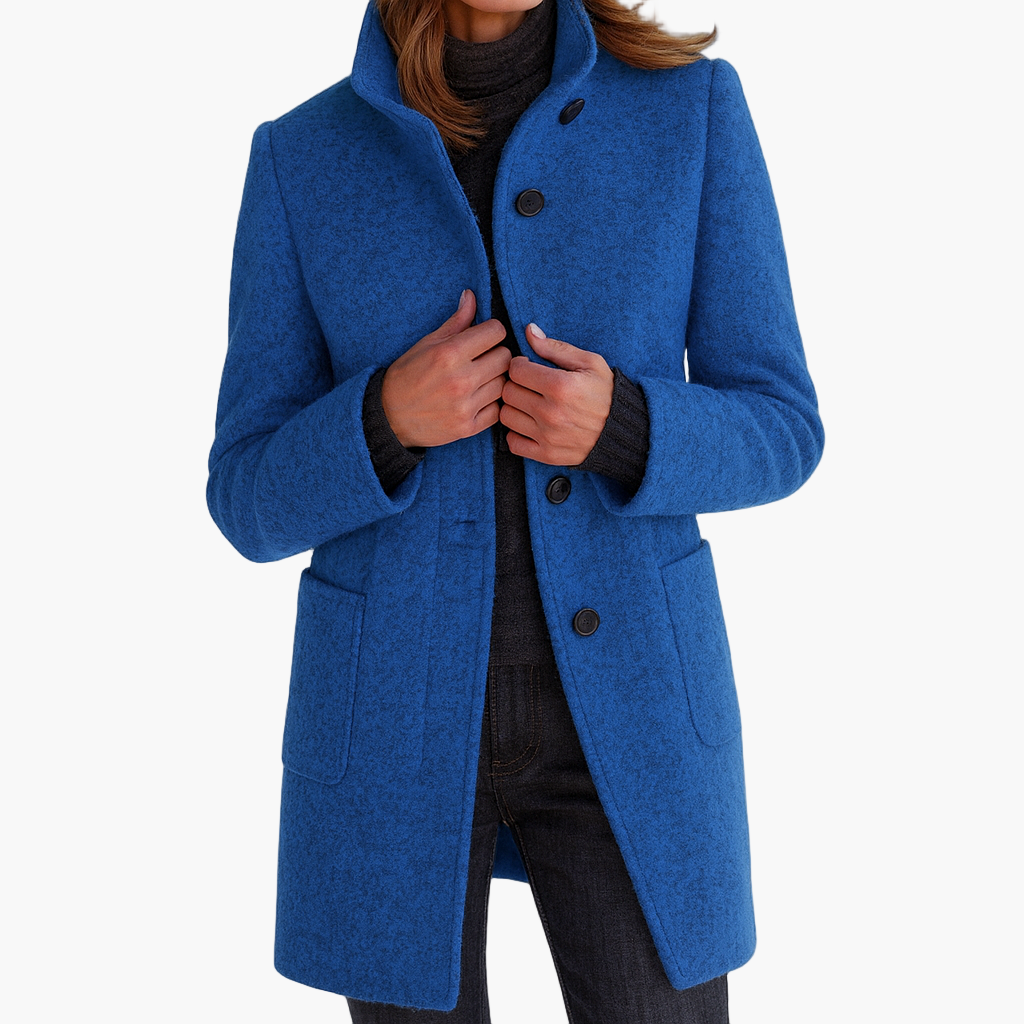 Manteau femme élégant coupe droite style urbain – Idéal pour l'automne et l'hiver