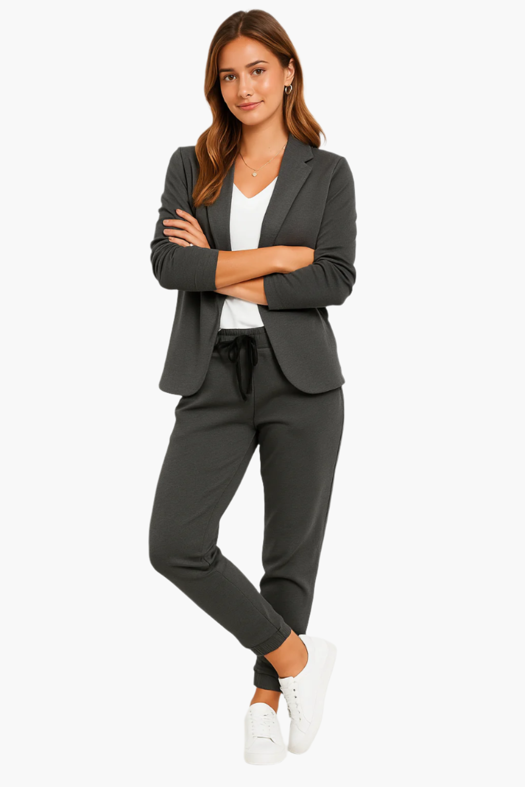 Tailleur Jogger Femme Élégant Style Décontracté pour Bureau et Quotidien