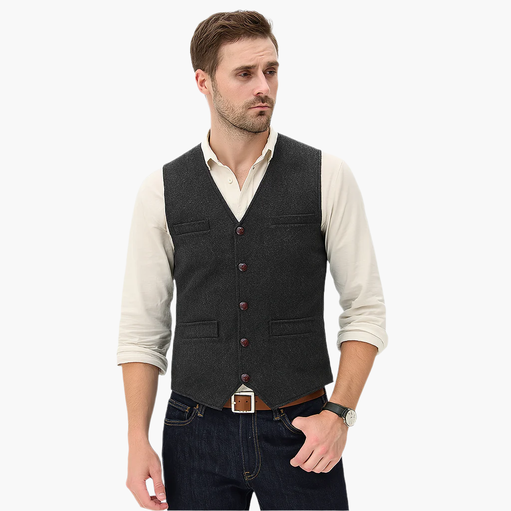Gilet élégant pour homme – Style moderne et polyvalent, parfait pour un look chic ou décontracté