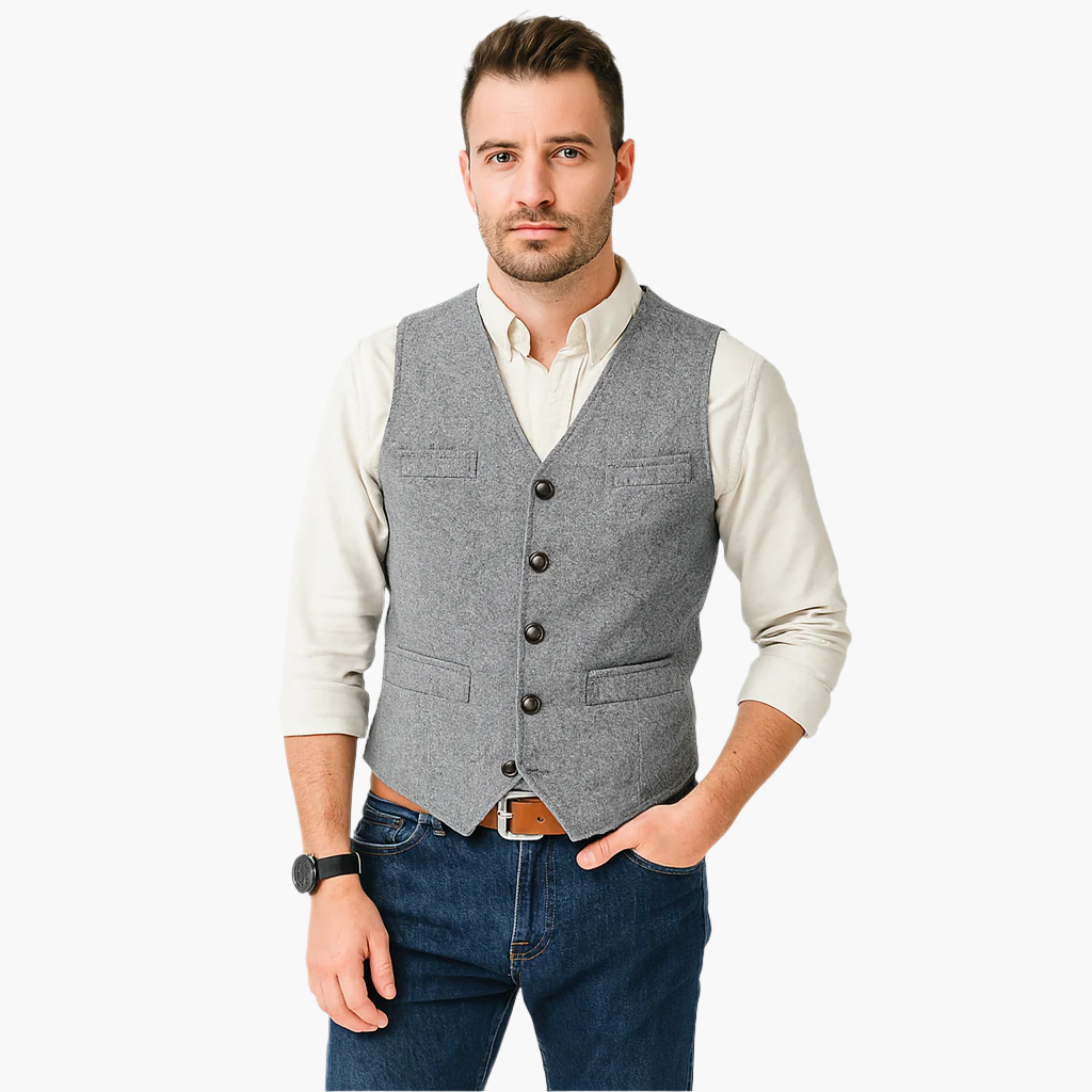 Gilet élégant pour homme – Style moderne et polyvalent, parfait pour un look chic ou décontracté
