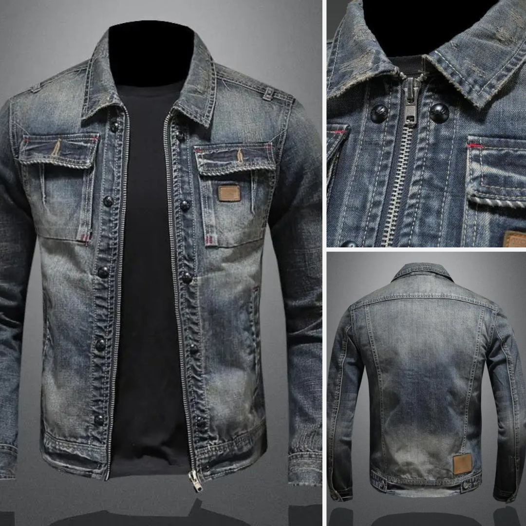 Veste en jean style classique pour homme – Élégance urbaine et look intemporel