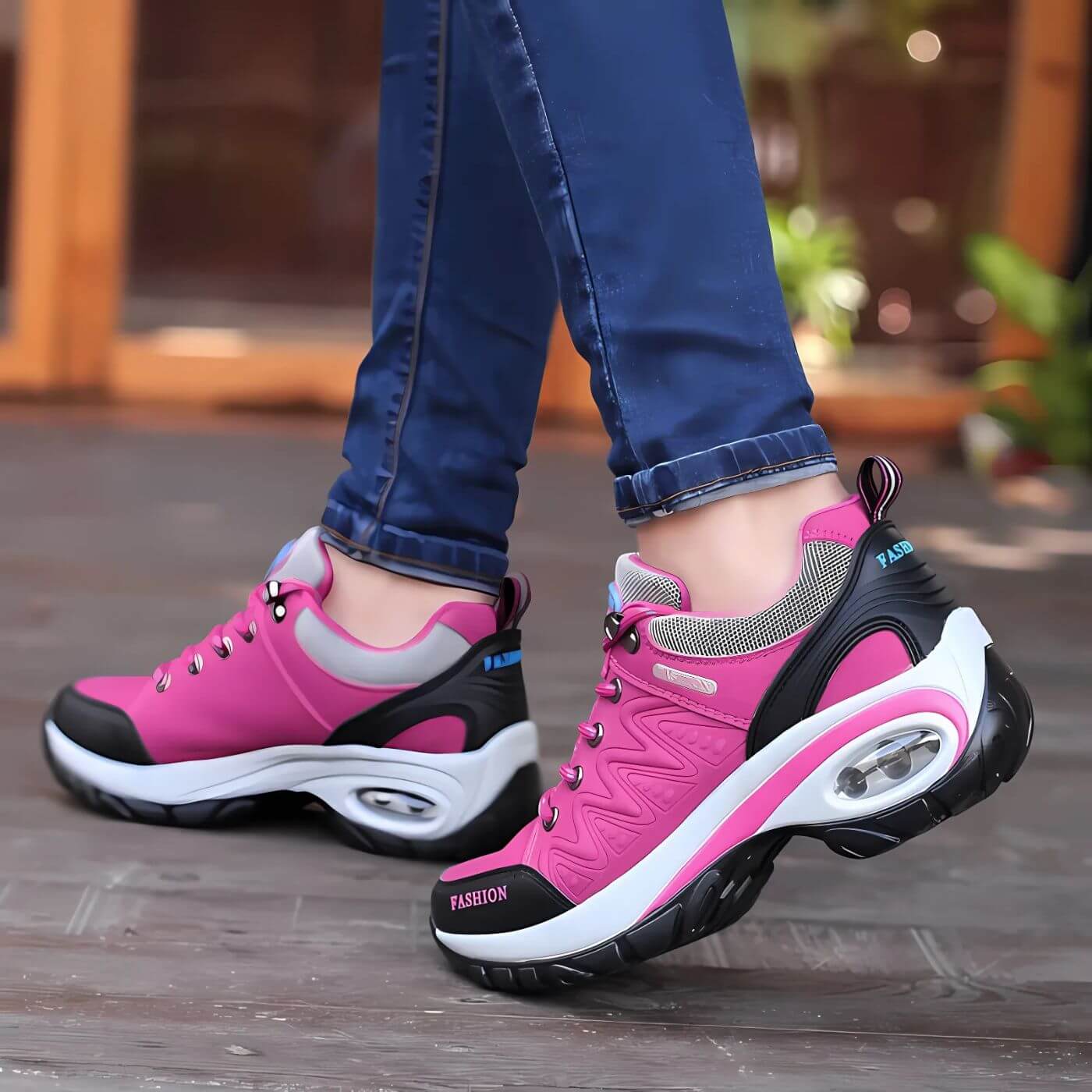 Baskets de marche confort femme – Style sport et maintien ergonomique