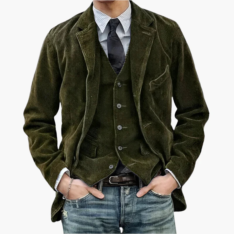 Veste Homme Style Vintage Décontracté Idéale pour Automne et Hiver