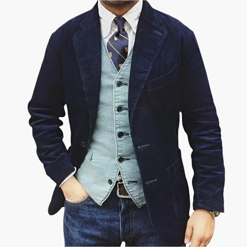 Veste Homme Style Vintage Décontracté Idéale pour Automne et Hiver
