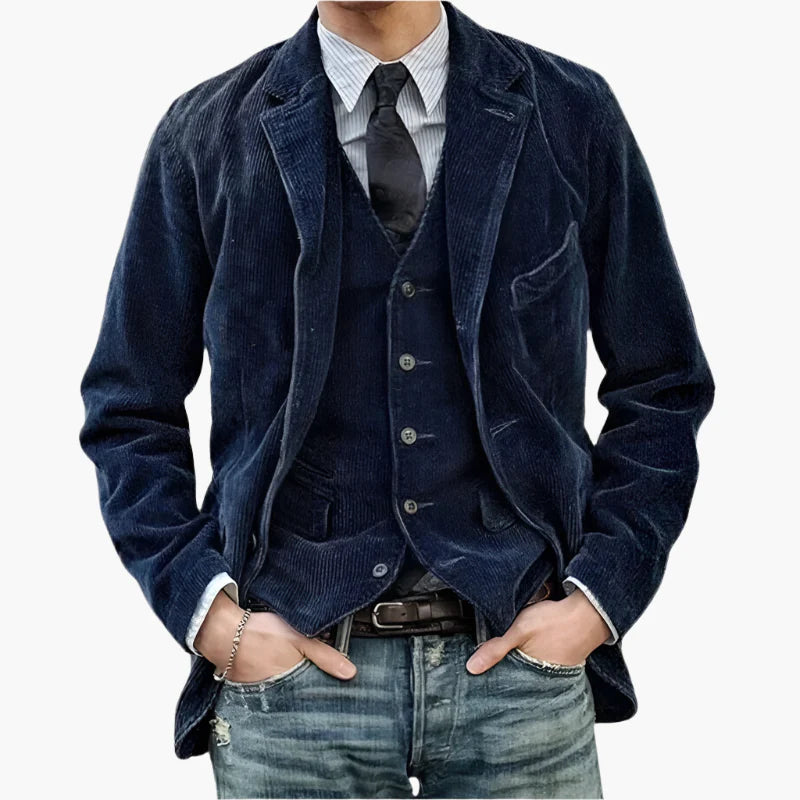 Veste Homme Style Vintage Décontracté Idéale pour Automne et Hiver