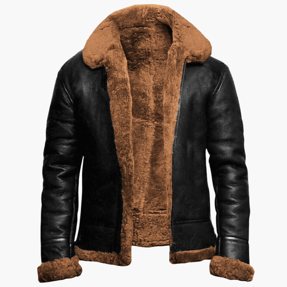 Blouson aviateur homme style vintage pour hiver – veste chaude et élégante