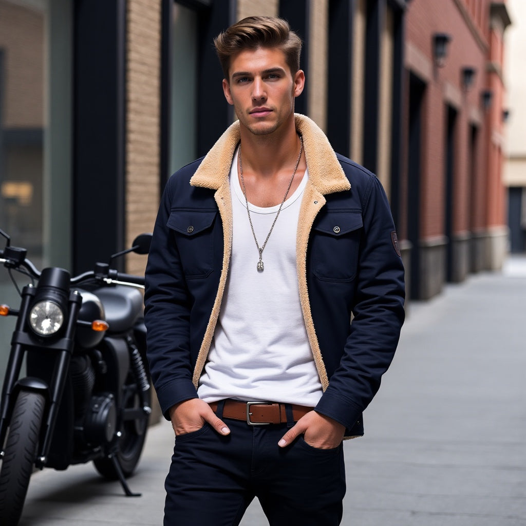 Veste Bomber Vintage Hiver pour Homme - Style Classique et Confort Quotidien