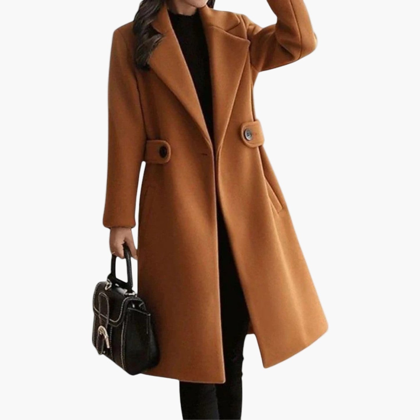 Manteau d'Hiver Femme Élégant Ceinturé Style Classique pour Tenue Urbaine et Chic