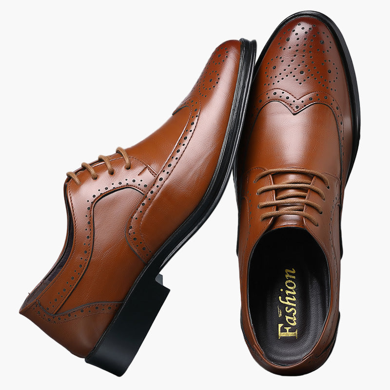 Chaussures Richelieu Homme Classiques à Détail Brogue pour Tenue Habillée et Business