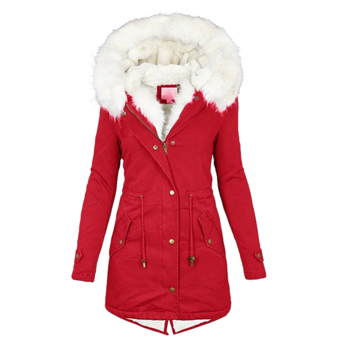 Majken - Veste d'Hiver avec Doublure en Fourrure