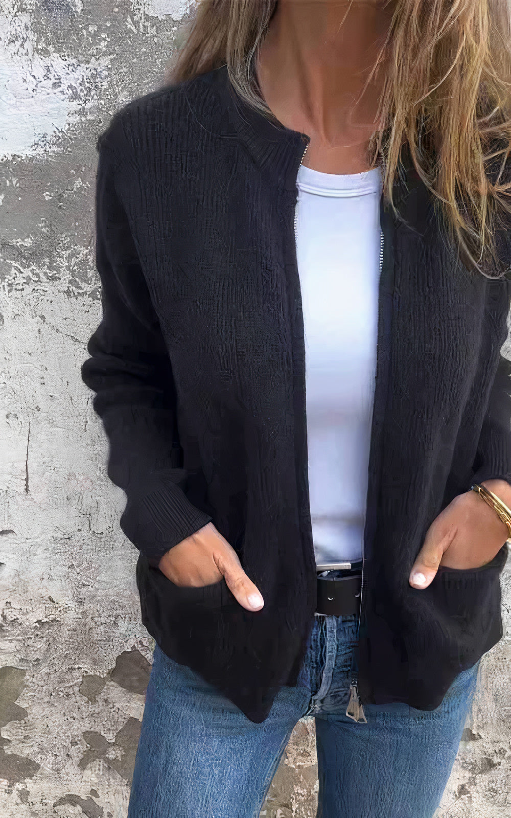 Veste zippée élégante pour femme – Style moderne et confortable, idéale au quotidien