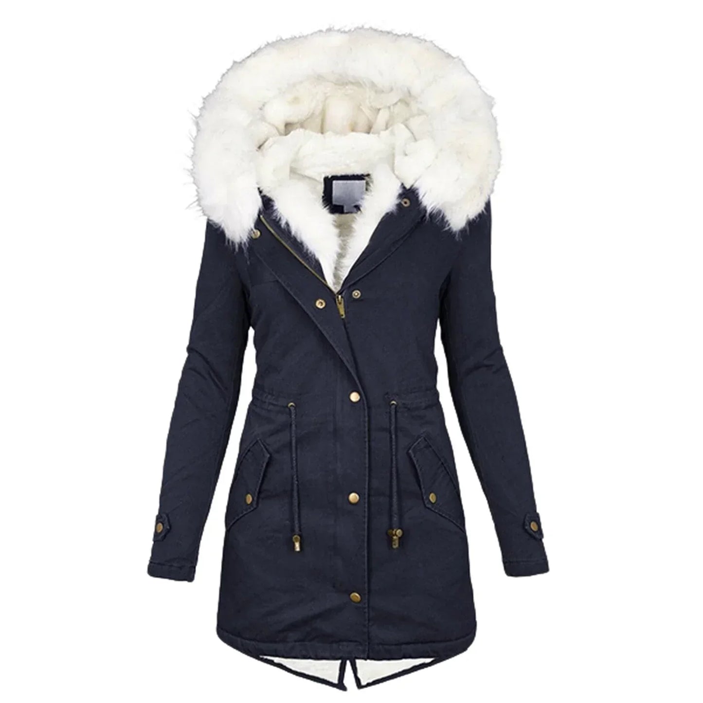 Majken - Veste d'Hiver avec Doublure en Fourrure