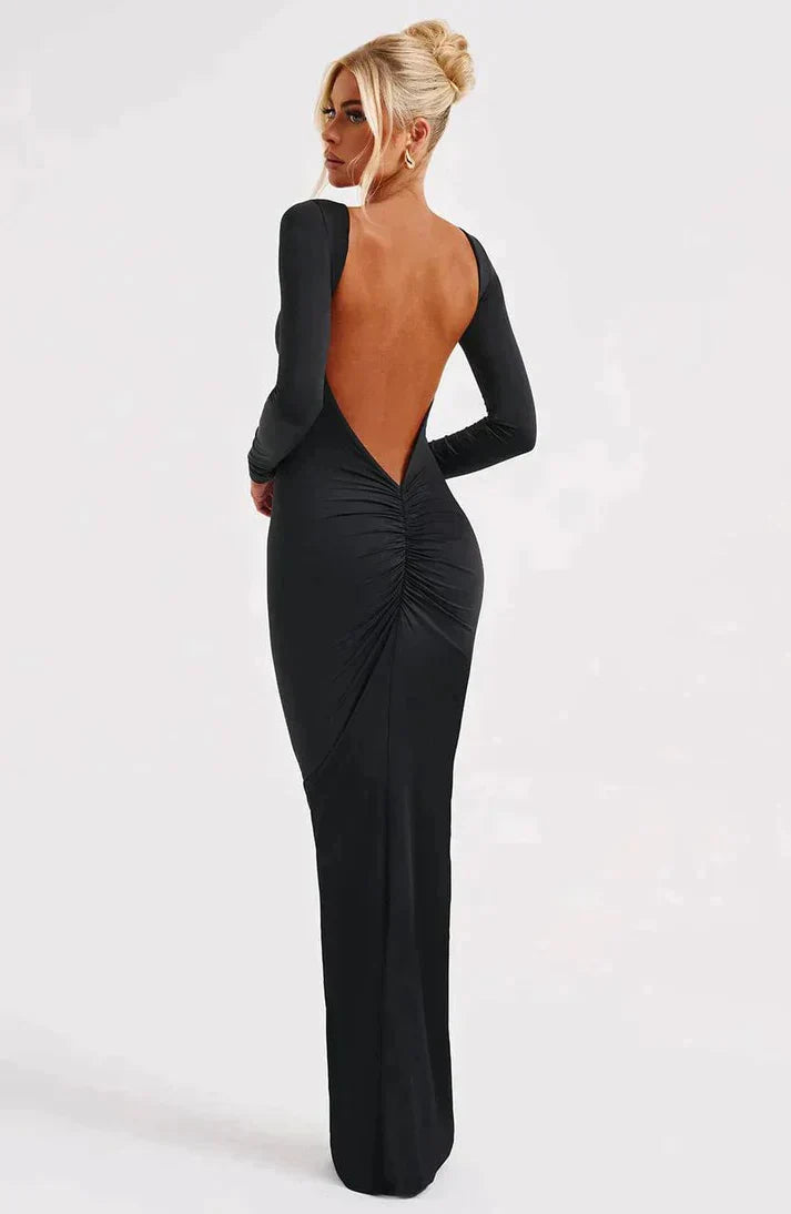 Gillian – Robe longue avec dos plongeant